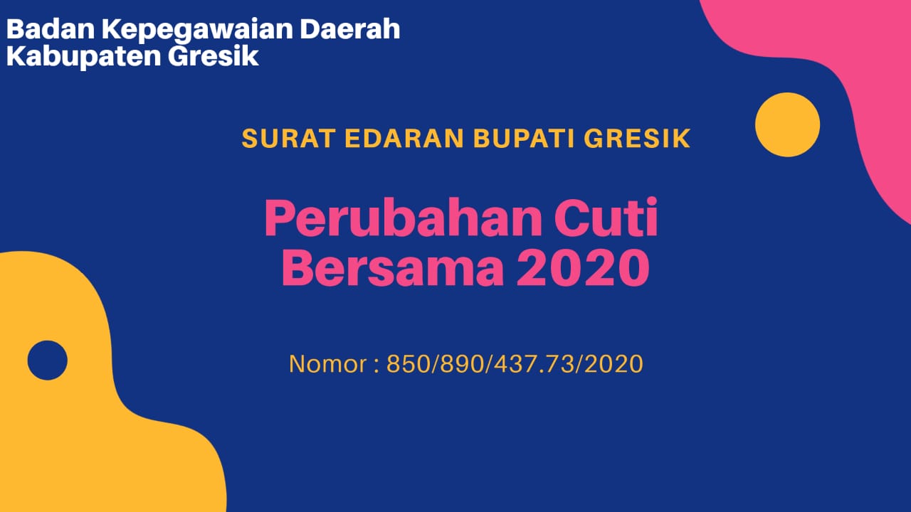 SE PERUBAHAN CUTI BERSAMA TH 2020