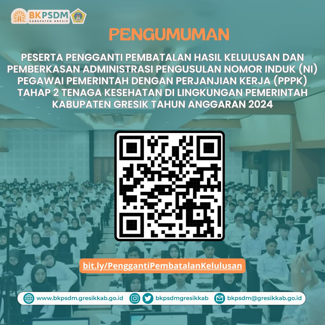 PESERTA PENGGANTI PEMBATALAN HASIL KELULUSAN DAN PEMBERKASAN ADMINISTRASI PENGUSULAN NOMOR INDUK (NI) PEGAWAI PEMERINTAH DENGAN PERJANJIAN KERJA (PPPK) TAHAP 2 TENAGA KESEHATAN